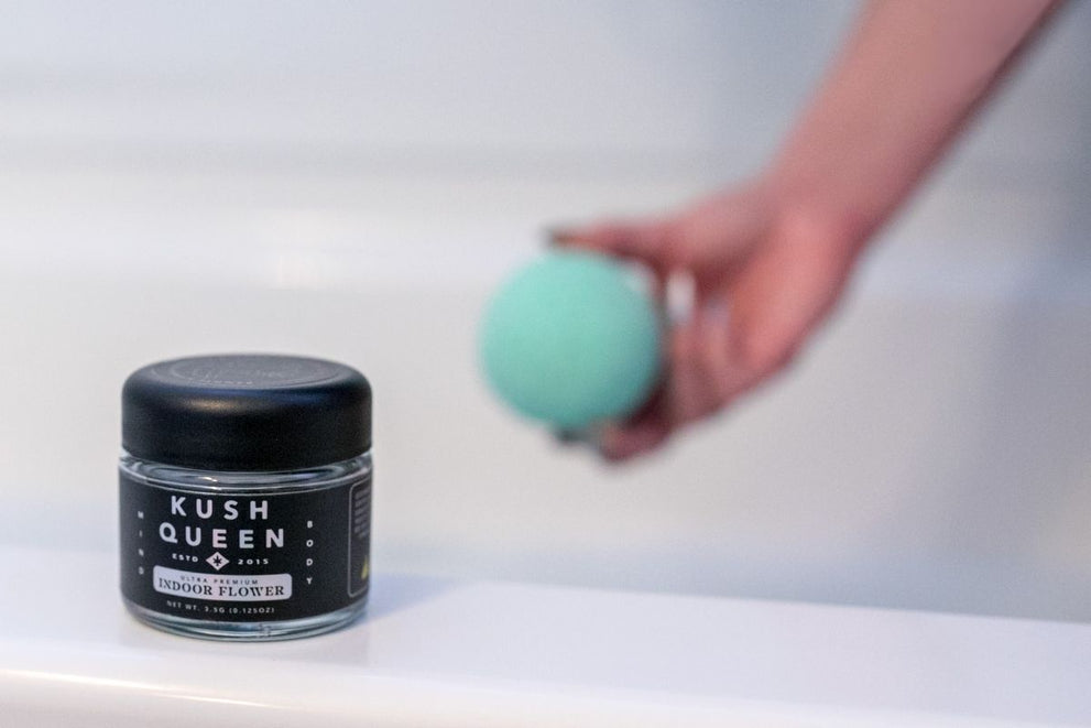 CBD bath bomb and cannabis