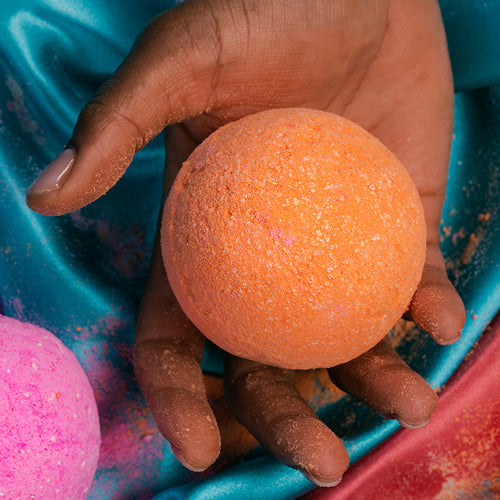 Orange bath bomb