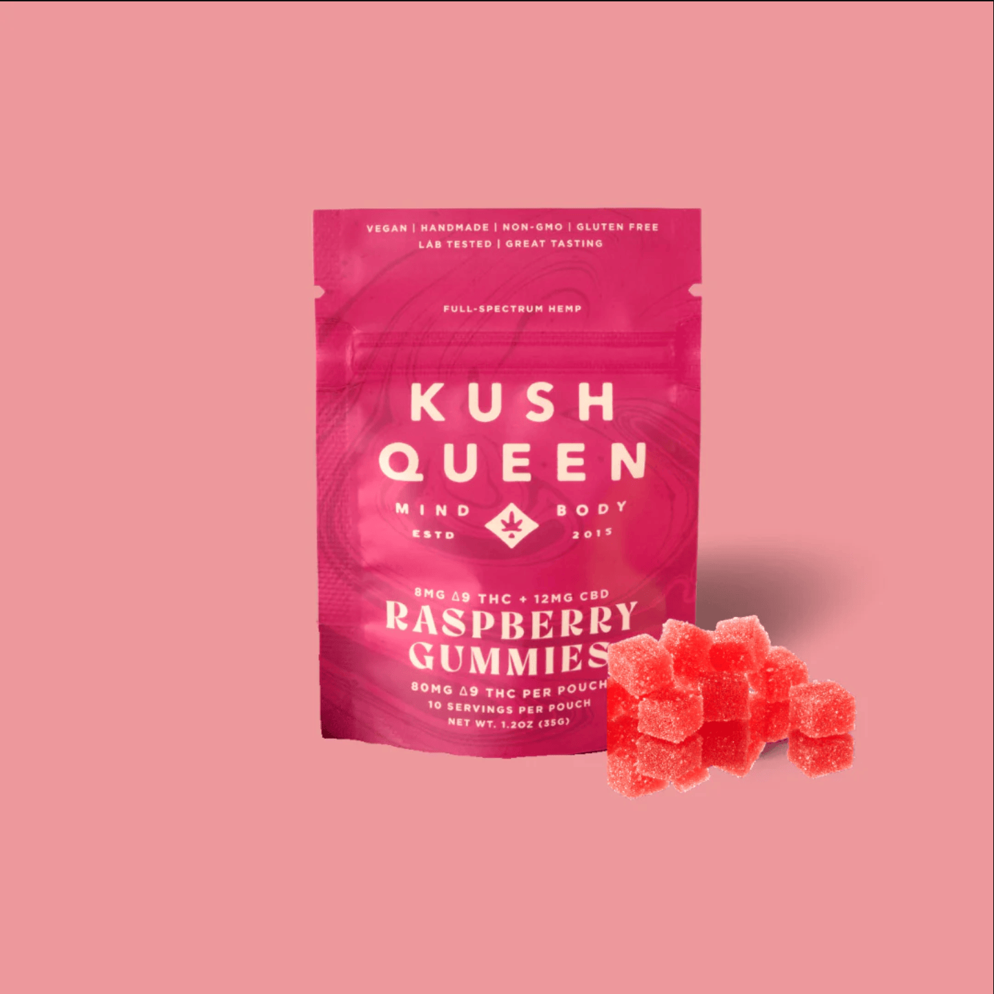Raspberry Delta 9 THC + CBD Gummies