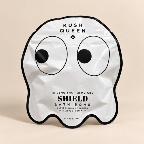 Kush Queen CBD Bath Bomb Ghost Shield 1:1 25MG THC + 25MG CBD Reject Boo Bombs 1:1 THC + CBD Shield Rejects