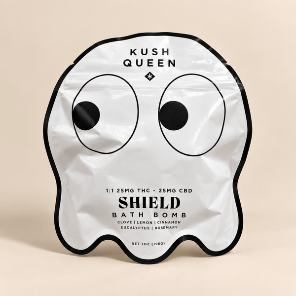 Kush Queen CBD Bath Bomb Ghost Shield 1:1 25MG THC + 25MG CBD Reject Boo Bombs 1:1 THC + CBD Shield Rejects