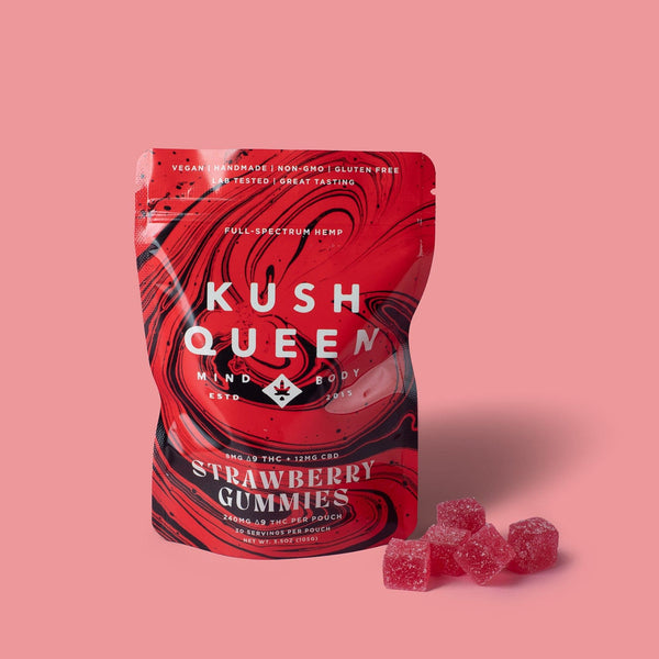 Strawberry Delta 9 THC + CBD Gummies (hover)