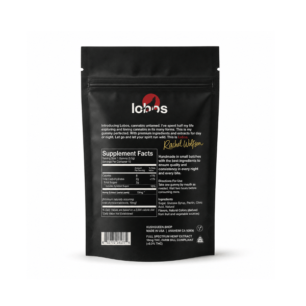 Kush Queen Ingestibles Lobos Live Resin THC Gummies