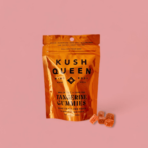 Kush Queen Ingestibles Tangerine Delta 9 THC + CBD Gummies
