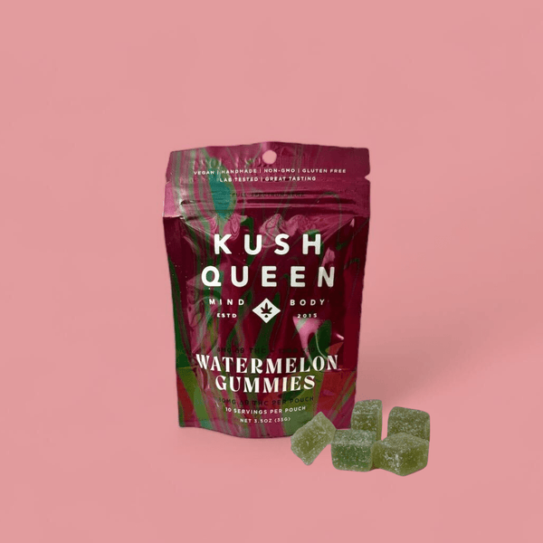 Kush Queen Ingestibles Watermelon Delta 9 THC + CBD Gummies